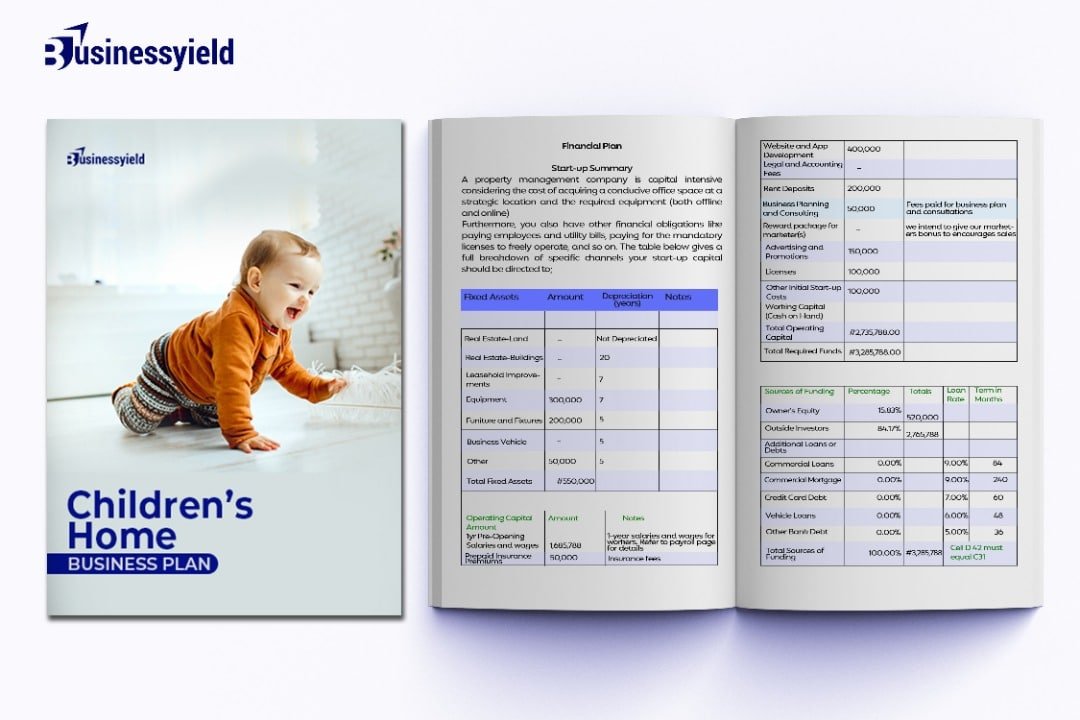 Children's Home Business Plan (+ Comprehensive 3 Year Financials)